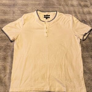 Banana Republic Cream Short Sleeve Henley